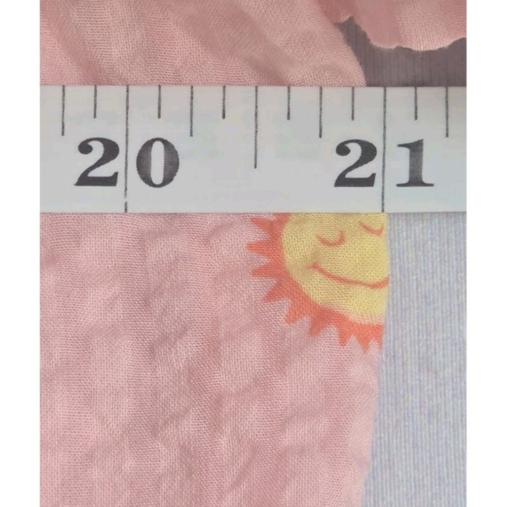 Life Is Good Sleep Cotton Blend Sunshine Smiling Sun Graphic Print Button Up Top - Picture 8 of 10